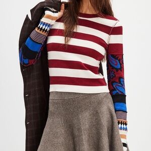 #266 NWT Free People Vintage Crush Cuff In Maroon Combo